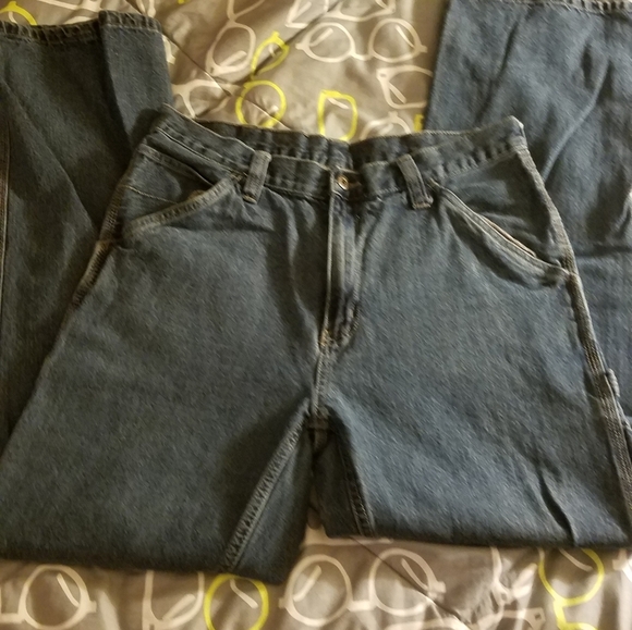 Faded Glory 32 x 32 Blue Jeans Cargo Plumbers - Picture 1 of 3